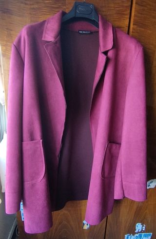 Blazer mujer morado/rojo