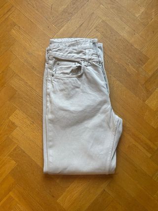 Pantalón recto Zara beige