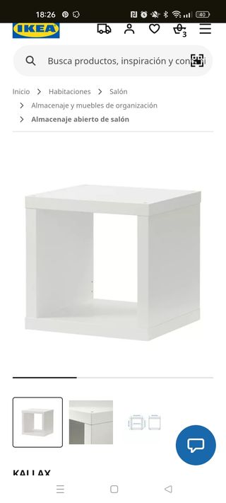 Estantería Kallax Ikea 1 cubo
