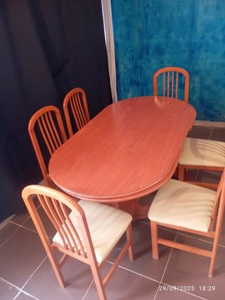 Mesa comedor con 6 sillas