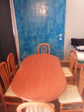 Mesa comedor con 6 sillas