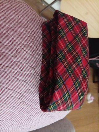 Corbata Ascot Hombre Tartán Rojo y Verde