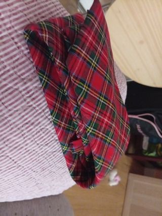 Corbata Ascot Hombre Tartán Rojo y Verde
