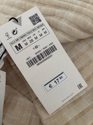 Pantalones Zara acampanados canalé beige