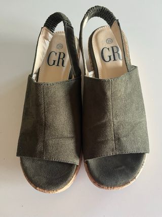 Sandalias GR verde mujer talla 39 plataforma