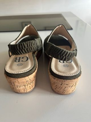 Sandalias GR verde mujer talla 39 plataforma