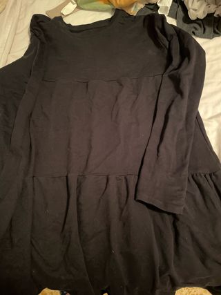 Vestido negro manga larga