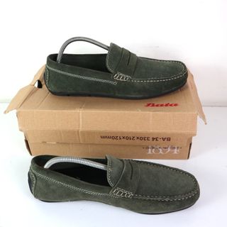 MOCASSINO UOMO PELLE VERDE BATA 43 USATO SCARPA CL