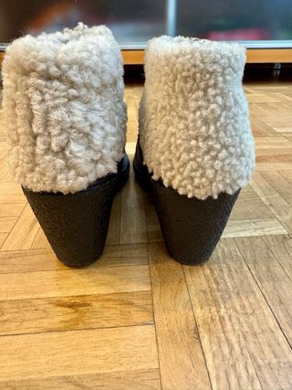 Botines Camper tacón ancho ante marrón