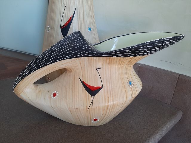 Vasi Cama Deruta Anni 50 ceramica effetto legno