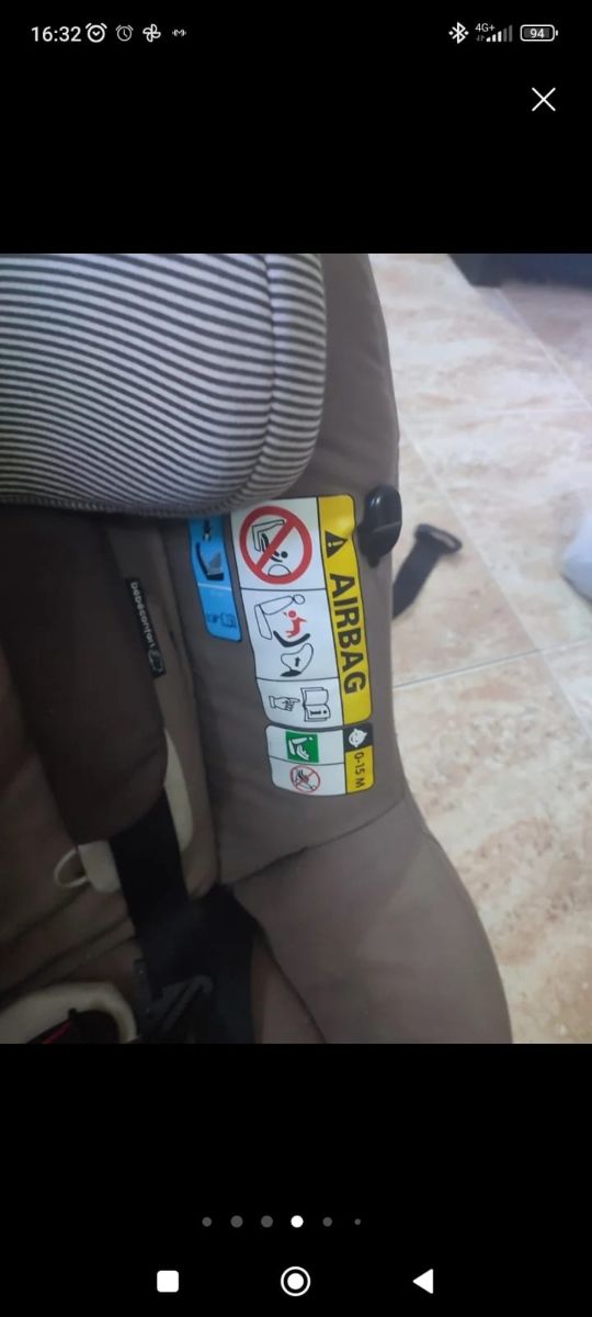 Portabebés Grupo 0 a 15 meses Isofix