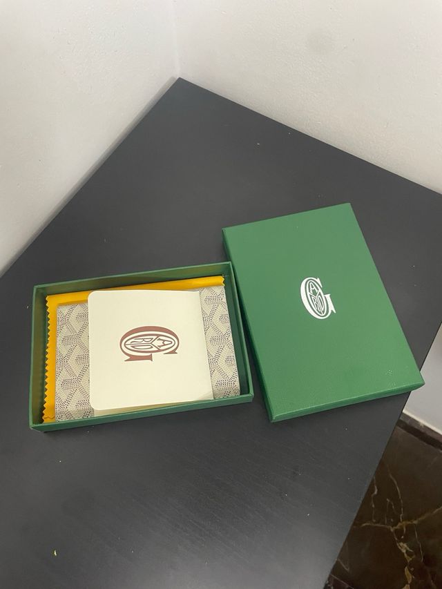 Portafoglio Goyard beige e bianco