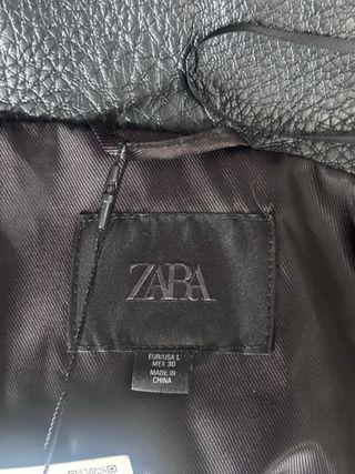 Zara black leather bomber effect viral giving YSL