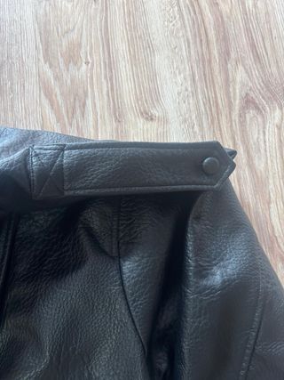 Zara black leather bomber effect viral giving YSL