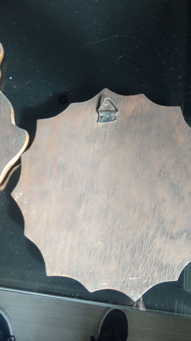 Juego de espejos con marco de madera esmaltada