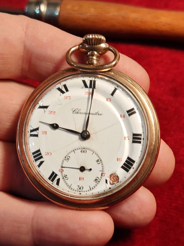 Chronomètre relógio de bolso antigo