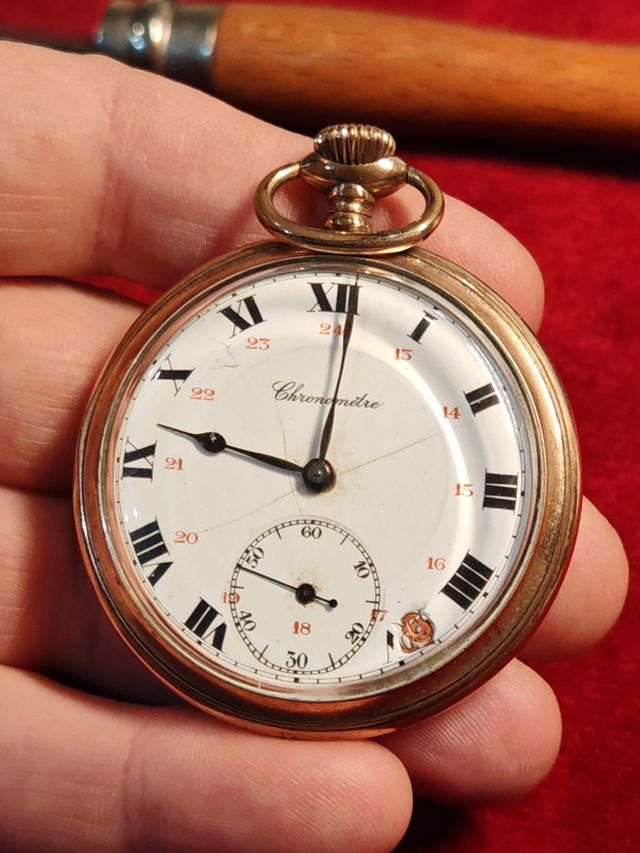 Chronomètre relógio de bolso antigo