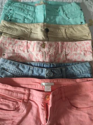 Pack 5 cortos varios colores Talla S-36