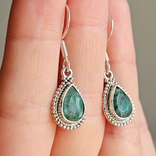 Pendientes Plata 925 con Esmeralda