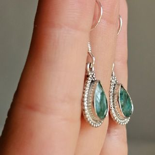 Pendientes Plata 925 con Esmeralda