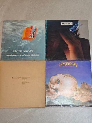 4 Vinili: De André, Pino Daniele, James Taylor, Am