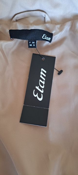 Parka ligera mujer Etam marrón claro