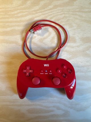 Mando Pro Clásico Wii Rojo