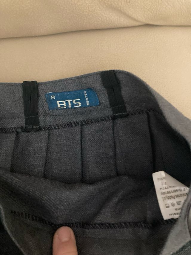 Falda de colegio gris