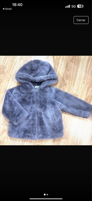 Abrigo pelo niña Mango
