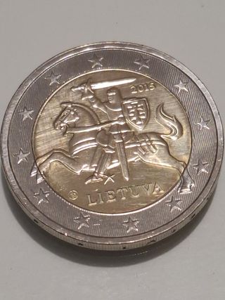 Moneda 2 Euros Lituania 2015 Caballero