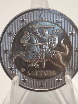 Moneda 2 Euros Lituania 2015 Caballero