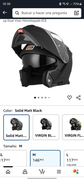 Casco Integral Modular Negro