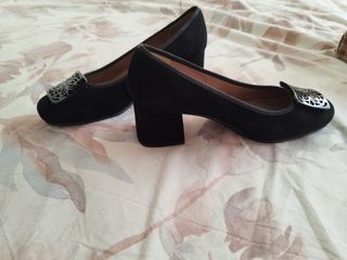 Zapatos Andrea Fitel Ante Negro Talla 38