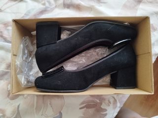 Zapatos Andrea Fitel Ante Negro Talla 38