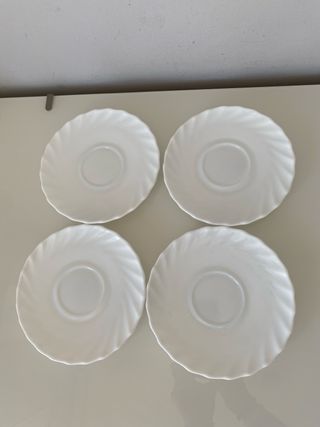 Tazas Arcopal con flores (4 unidades)