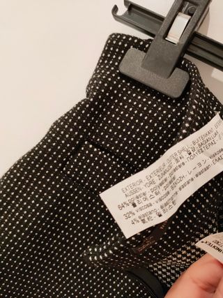 Zara nuevo short falda negro detalles blancos