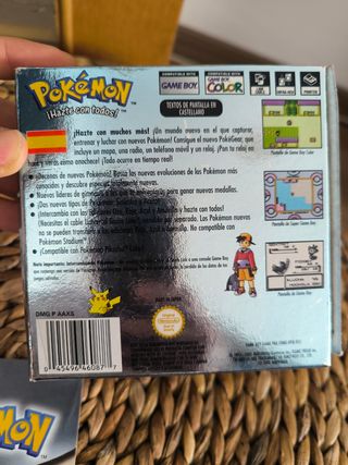 Caja y manuales Pokémon Plata Game Boy Color