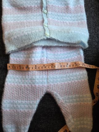 Set neonato a righe azzurre e rosa