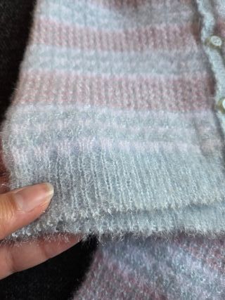 Set neonato a righe azzurre e rosa