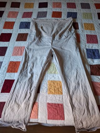 Pantalones premamá H&M beige talla 42