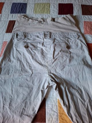 Pantalones premamá H&M beige talla 42