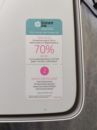 Impresora HP instant ink. 