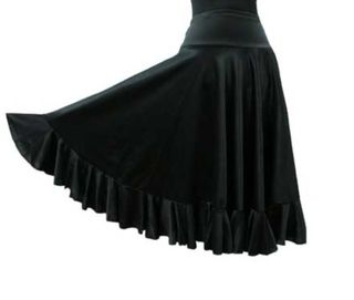 falda ensayo baile flamenco 1volante Negro