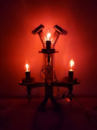 Aplique de pared antiguo candelabro forjado