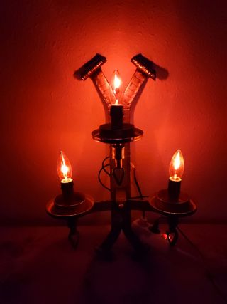 Aplique de pared antiguo candelabro forjado