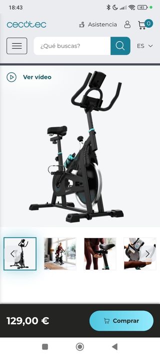 Bicicleta Estática Cecotec Drumfit 10.000 Teseo
