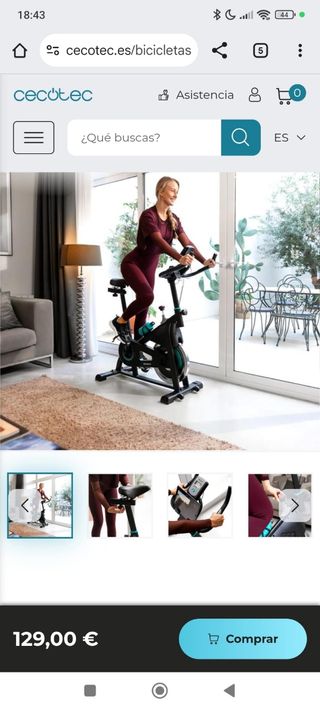 Bicicleta Estática Cecotec Drumfit 10.000 Teseo