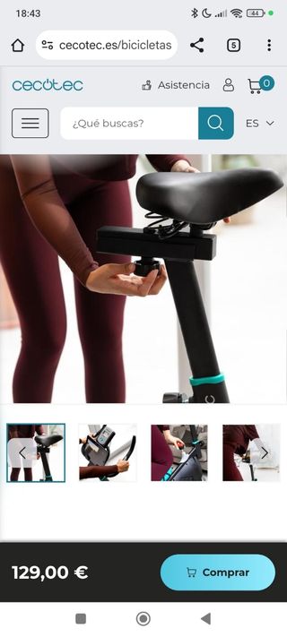Bicicleta Estática Cecotec Drumfit 10.000 Teseo