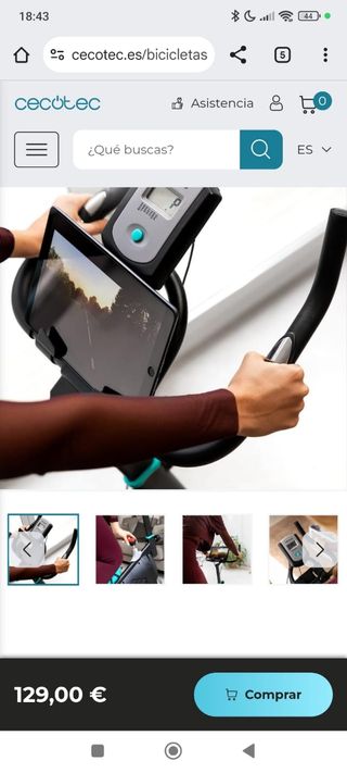 Bicicleta Estática Cecotec Drumfit 10.000 Teseo