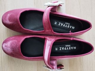 Zapatos Marypaz Talla 38 Rosa Terciopelo